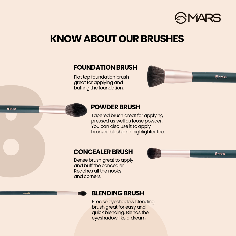مجموعة فرش Tools Of Titans | حزمة من 8 قطع
